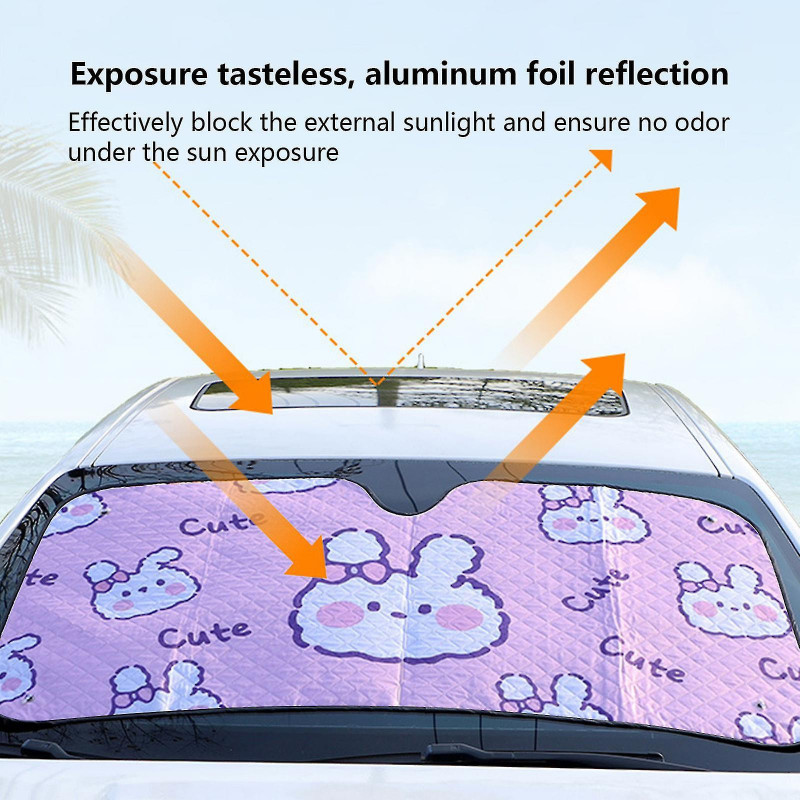 Cartoon Car Sunshade Aluminum Film Printing Summer Interior Supplies Universal Anti-ultraviolet Sunscreen Heat [...]