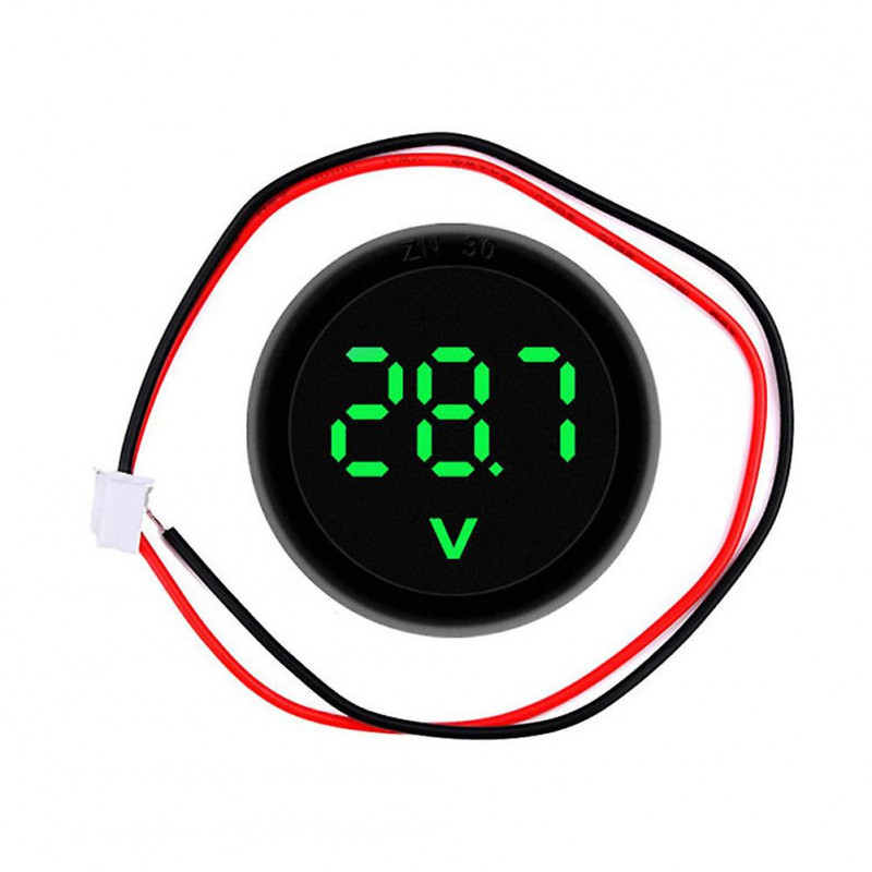 Dc 4-100v Led Digital Display Round Two-wire Voltmeter Dc Digital Car Voltage Current Meter Volt Detector Tester [...]