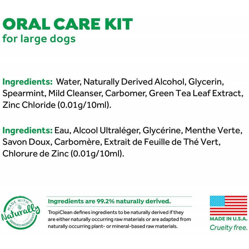 TropiClean Fresh Breath Oral Care Kit pour chiens