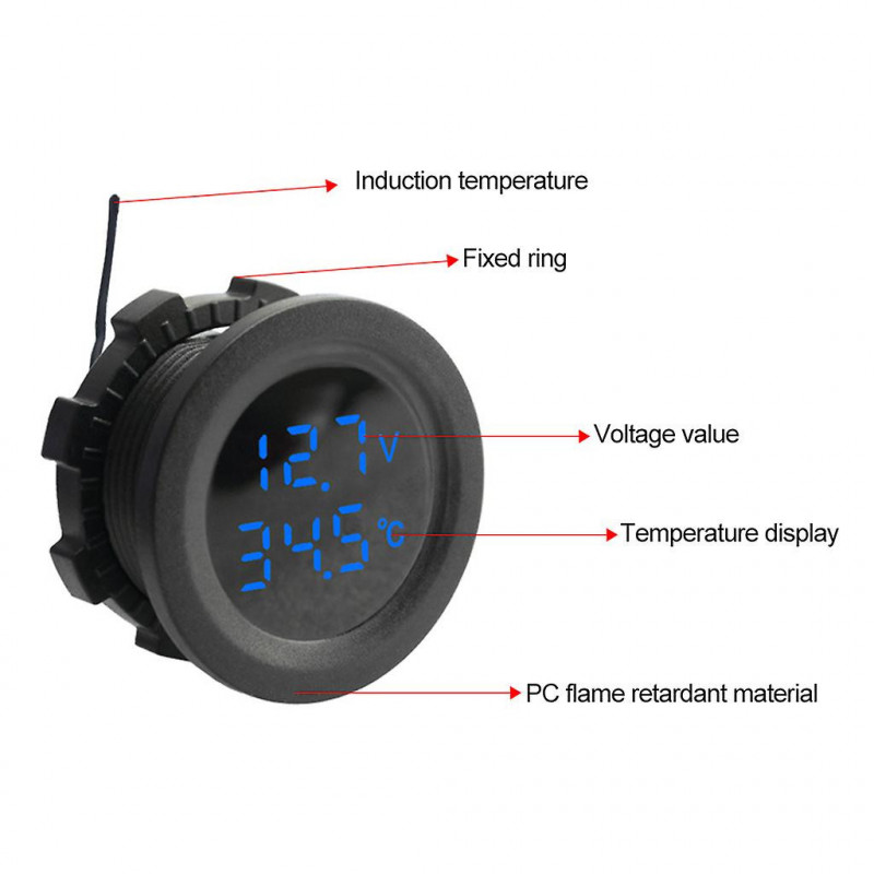 New Digital Dual Temperature Display And Modified Voltmeter