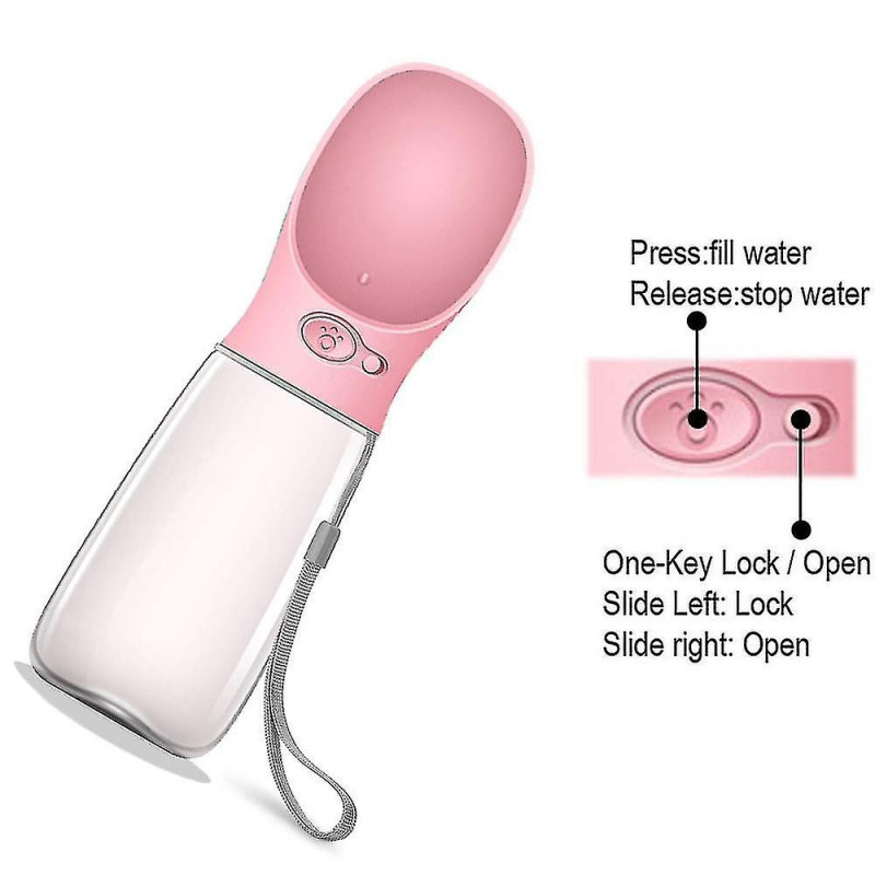Bouteille d’eau pour chien, bouteille d’eau portable pour animaux de compagnie pour marcher à l’épreuve des fuites Pupp