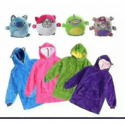 Kids Hoodie Blanket Sweatshirt Oversized Pet P Soft Warm Coat Cute-r