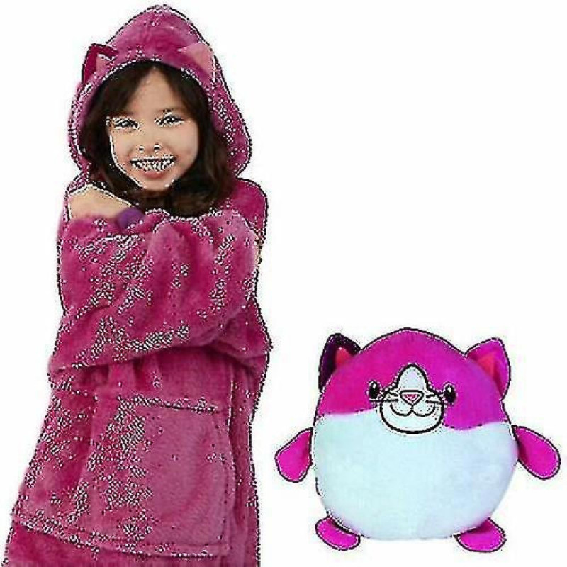 Kids Hoodie Blanket Sweatshirt Oversized Pet P Soft Warm Coat Cute-r