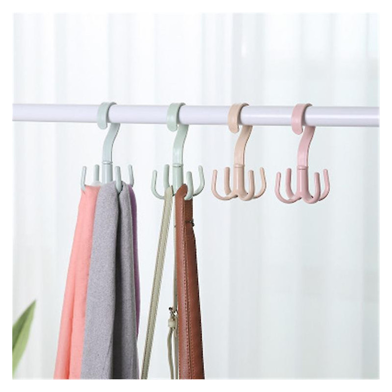 Pot Multifonctionnel Nail Free Holder Hook Pan Supplies Rotating Punch Free Space Bag Four Claw Plastic [...]