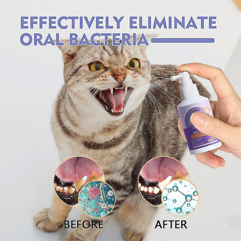 1-3pcs Teeth Cleaning Spray For Dogs & Cats Pet Oral Bad Breath Plaque Remover Spray G 1-3pcs Teeth Cleaning Spray For Dogs & Cats Pet Oral Bad Breath Plaque Remover Spray G