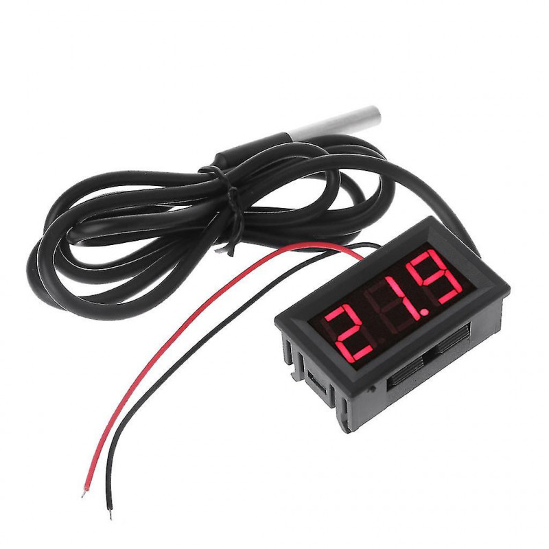 0.56" Ds18b20 Digital Thermometer Waterproof Temperature Sensor Probe Dc 12v 24v 0.56" Ds18b20 Digital Thermometer Waterproof Temperature Sensor Probe Dc 12v 24v