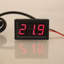 0.56" Ds18b20 Digital Thermometer Waterproof Temperature Sensor Probe Dc 12v 24v