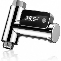 Thermomètre de douche numérique Compteur intelligent de température de l’eau Débit d’eau Thermomètre de puissance [...]