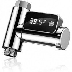 Thermomètre de douche numérique Compteur intelligent de température de l’eau Débit d’eau Thermomètre de puissance [...]