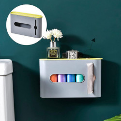 Garbage Bag Storage Box, Punch-free Wall-mounted Bag Storage Holder Garbage Bag Organizer For 5 Garbage Bag [...]