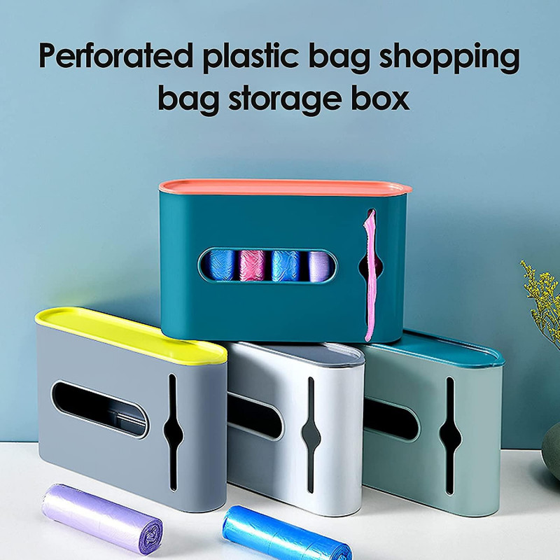 Garbage Bag Storage Box, Punch-free Wall-mounted Bag Storage Holder Garbage Bag Organizer For 5 Garbage Bag [...]