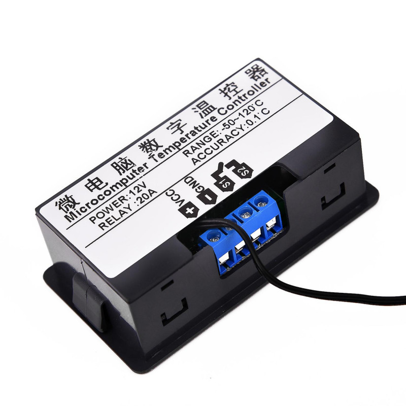 Temp Temperature Controller LED Digital Waterproof Power Sensor DC 12V Display