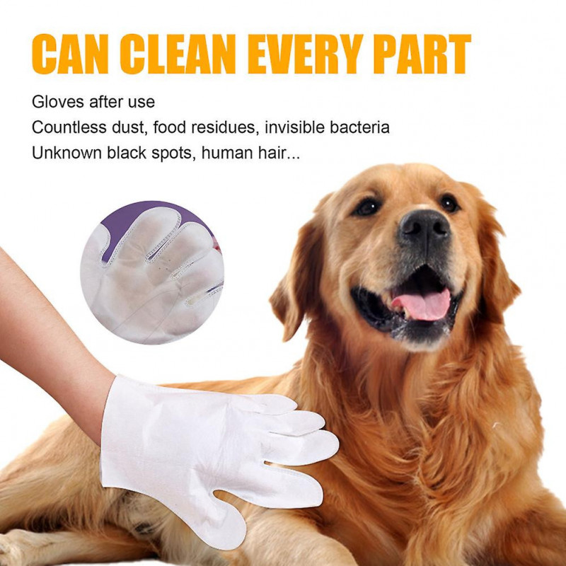 Pet Grooming Glove Wipes Wash Free Cleaning, Soothing & Nourishing Cats & Dogs