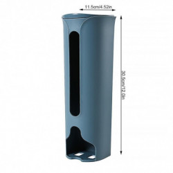 Kitchen Wall-Mounted Plastic Bag Storage Holder Garbage Pouch Saver Organizer Dispenser, Dark Blue Kitchen Wall-Mounted Plastic Bag Storage Holder Garbage Pouch Saver Organizer Dispenser, Dark Blue