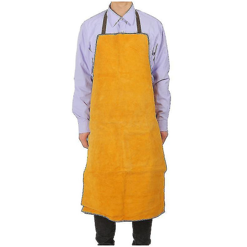 Rindsleder-schwei-wrmeschutz-schutzschrze (gelbes Vollleder Und Futter 60 *