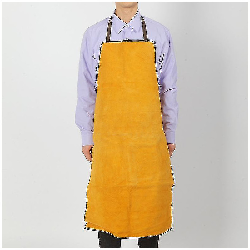 Rindsleder-schwei-wrmeschutz-schutzschrze (gelbes Vollleder Und Futter 60 *