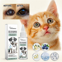 Dog Cat Eye Drops Remove Tear Marks Dirt Stain Relieve Eye Itching Dry Gentle Cleaning Dogs Keratitis Treatment [...]