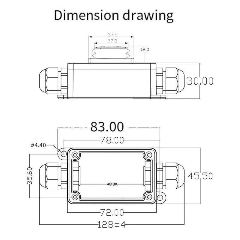 5PCS Waterproof Switch Ship Type Switch 12V/24V 30A Rain Proof Outside the Electrical Room Ampere Box Second Gear