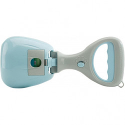 Portable Dog Poop Scooper With Bag Dispenser, Easy Scoop, Walk Outdoors For Small Medium Dogs Blue