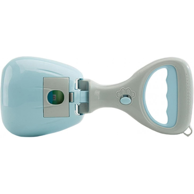 Portable Dog Poop Scooper With Bag Dispenser, Easy Scoop, Walk Outdoors For Small Medium Dogs Blue