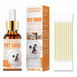 60ml Pet Eye Drops Dog Cat Tearing Stain Removal Dirt Stain Remover Anti-Inflammatory Eye Care Cleaner Pet Eye Drop