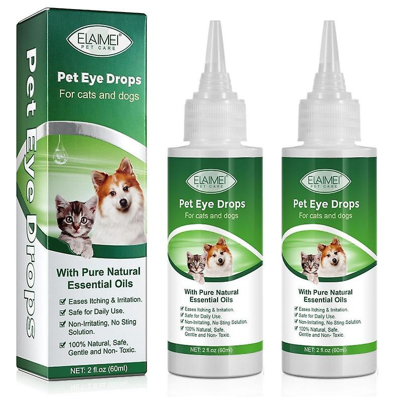 2pcs Pet Eye Solution Gouttes Oculaires Essence De Nettoyage Pour Chiens, Chats, Chiots, Chatons Tear Stain [...]