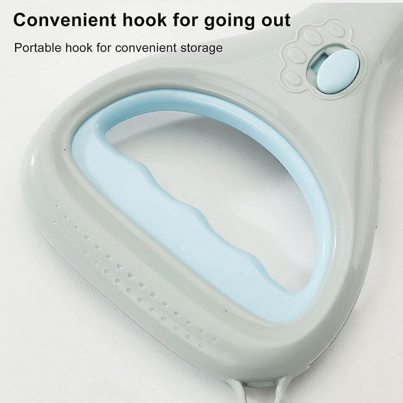 Portable Dog Poop Scooper With Bag Dispenser, Easy Scoop, Walk Outdoors For Small Medium Dogs Blue