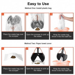 Pet Pooper Scooper pour chiens, Scooper portable pour chien Pooper Scooper avec longue poignée, pliable Dog Poop [...]