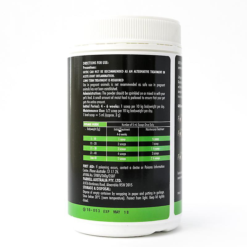 Poudre orale Glyde pour chiens 360Gm