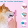 Brosse à dents à doigts de chien, brosses à dents 2 packs avec étui de rangement, brosse à doigts de nettoyage des [...]