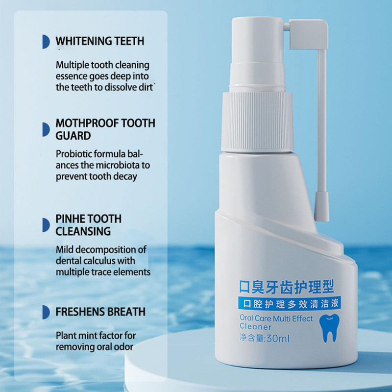 Teeth Whitening Kit Clean Up Stains, Bad Breath, Fresh Breath Spray 30Ml, Oral Care Multi-Effect Cleaning Agent To [...]