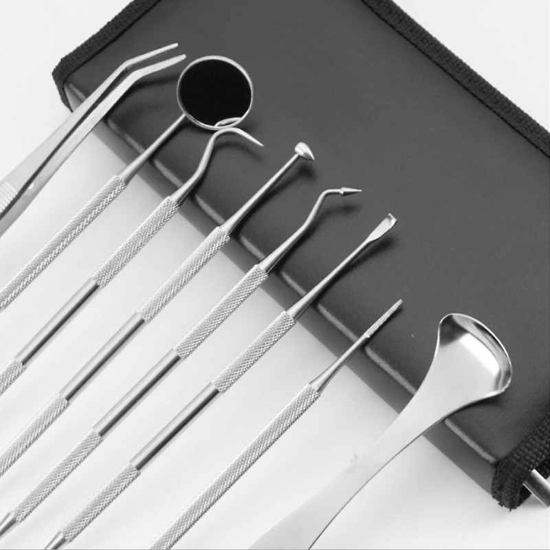 8 Pcs / set Dents d’animaux de compagnie Outils de nettoyage Chiens Chats Tartre Pierres Remover Éraflure dentaire