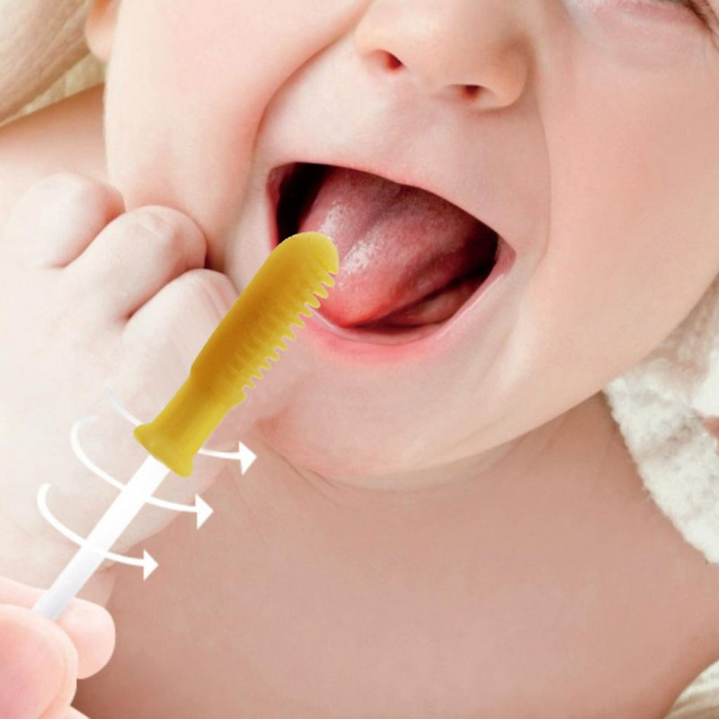 30x Baby Tongue Coating Brush Toothbrush Gum Cleaner Training Dental Care