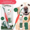 Pet Toothbrush Toothpaste Kit Finger Brush Clean Teeth Mouth Dental Care Cat Dog -aqwg