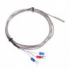 Sonde de capteur de température 3 fils 2m Câble Thermocouple Sonde en acier inoxydable