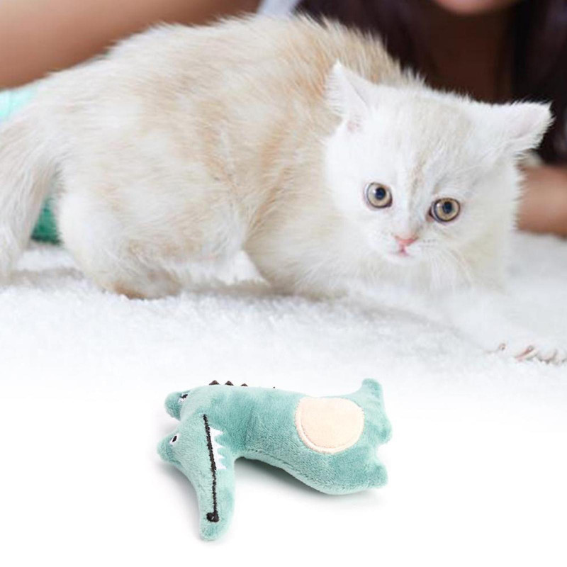 Cat Kitten Toothbrush Catnip Molar Stick Teeth Cleaner Toy Crocodile