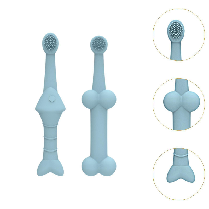 2x Pet Silicone Toothbrush Pet Tooth Brush for Small Breed Small Pets Ferret