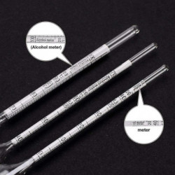3pcs Alcohol Meter With Thermometer Alcohol Meter Alcohol Content 0-40, 40-70, 70-100 Vol% Hydrometer Compatible [...]
