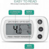 Fridge Thermometer, Ipx3 Waterproof Digital Thermometer For Mini Fridge And Freezer With Hook, Lcd D