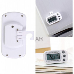 Fridge Thermometer, Ipx3 Waterproof Digital Thermometer For Mini Fridge And Freezer With Hook, Lcd D