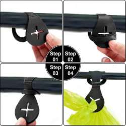 4pcs Dog Poop Bag Holder, Silicone Dog Poop Bag Dispenser, Dog Leash Waste Bag Holder For Dog Walking Bike Accessory