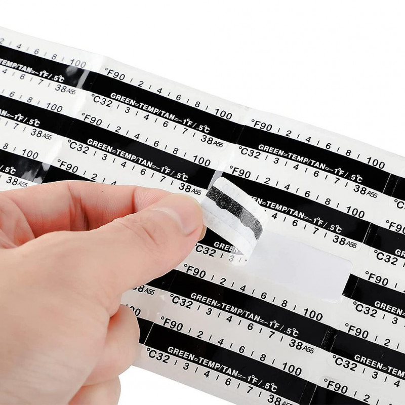 40 Pieces Temperature Strips Testing Adhesive Temperature Strips 90 to 100 Fahrenheit Degree Temper