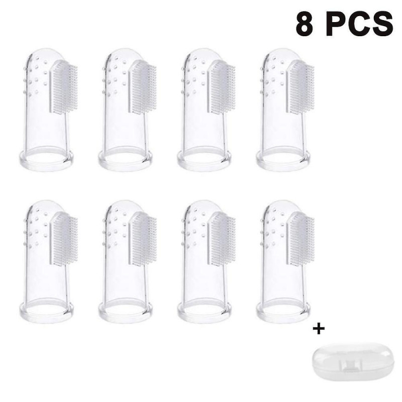 Brosse à dents transparente laiteuse à doigts blancs pour chiens Chats Brosse à dents professionnelle pour chien [...]