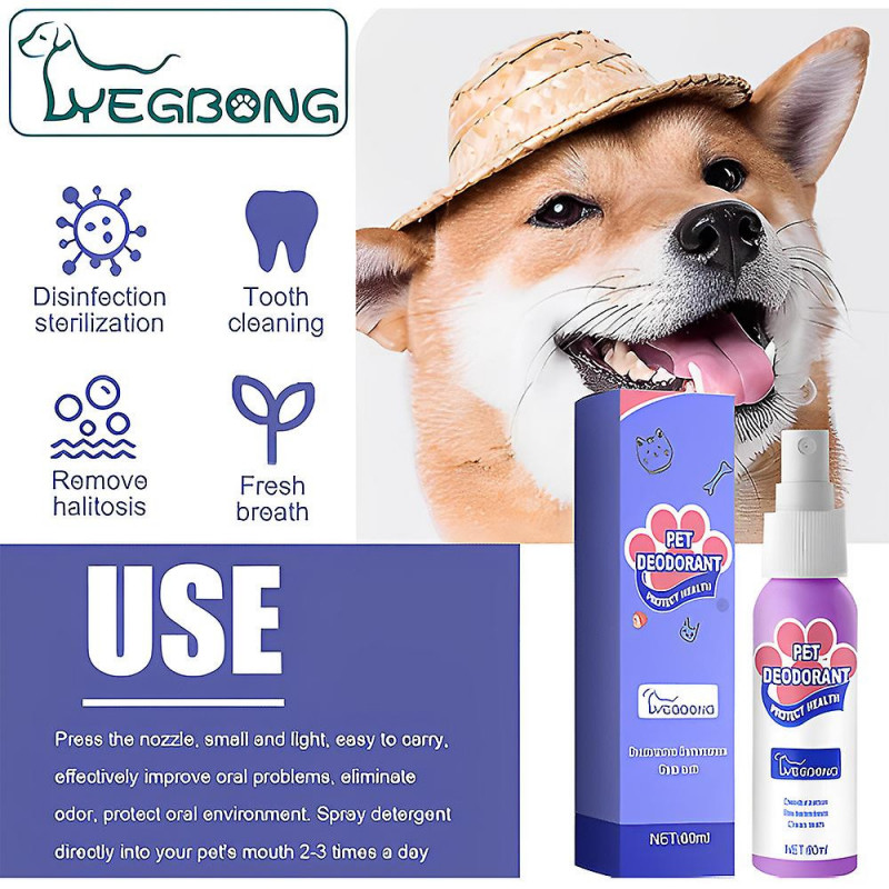 Dog Spray Oral Care Bad Breath Teeth Cleaning Breath Freshener Plaque Removing