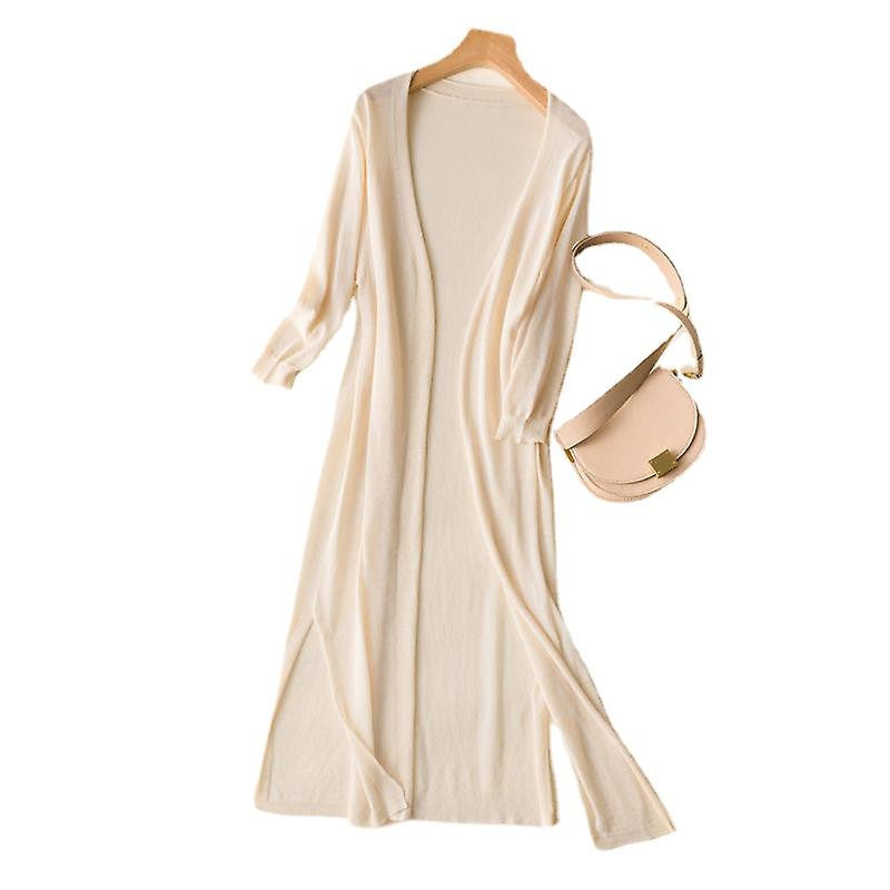 Thin Knitted Cardigan Sunscreen Air Conditioner Ice Silk Shawl Jacket