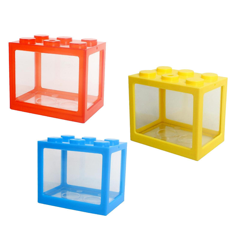 3pcs Aquarium Fish Tank Mini Building Blocks Spider Box Home Decors