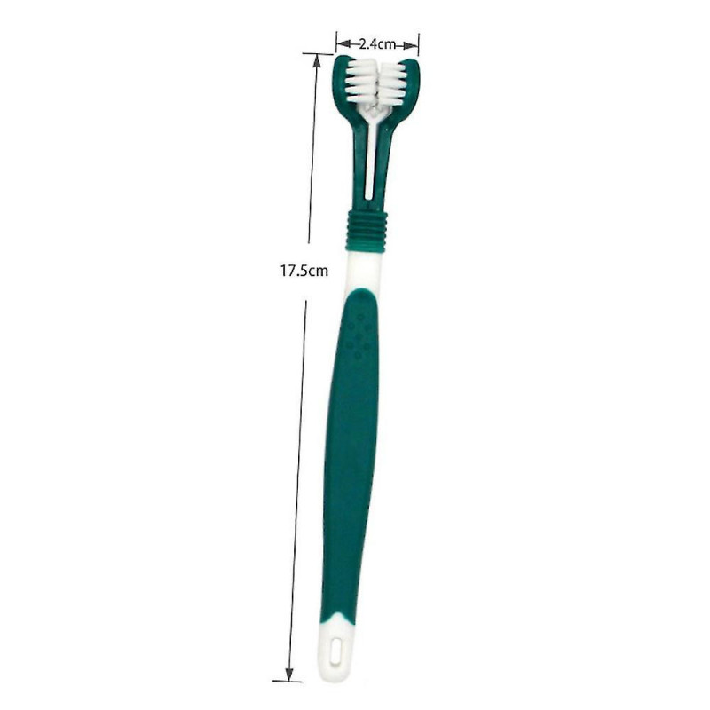 Brosse à dents pour chien à trois côtés Réduire le tartre / Les dents de chat pour animaux de compagnie Nettoyage [...]