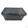 4x Plastic Reptile Breeding Box Spider Feeding Hatching Tank Black