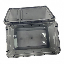 4x Plastic Reptile Breeding Box Spider Feeding Hatching Tank Black