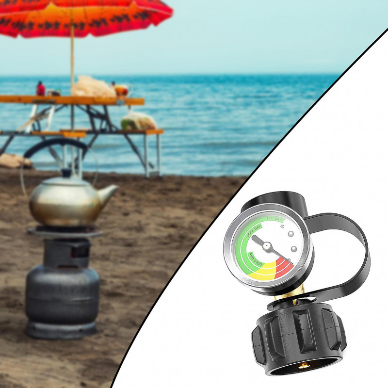 Propanes Tank Gauge for QCC-1 Connection Easy-To-Read Temperature Gauge for Cylinder/Grills